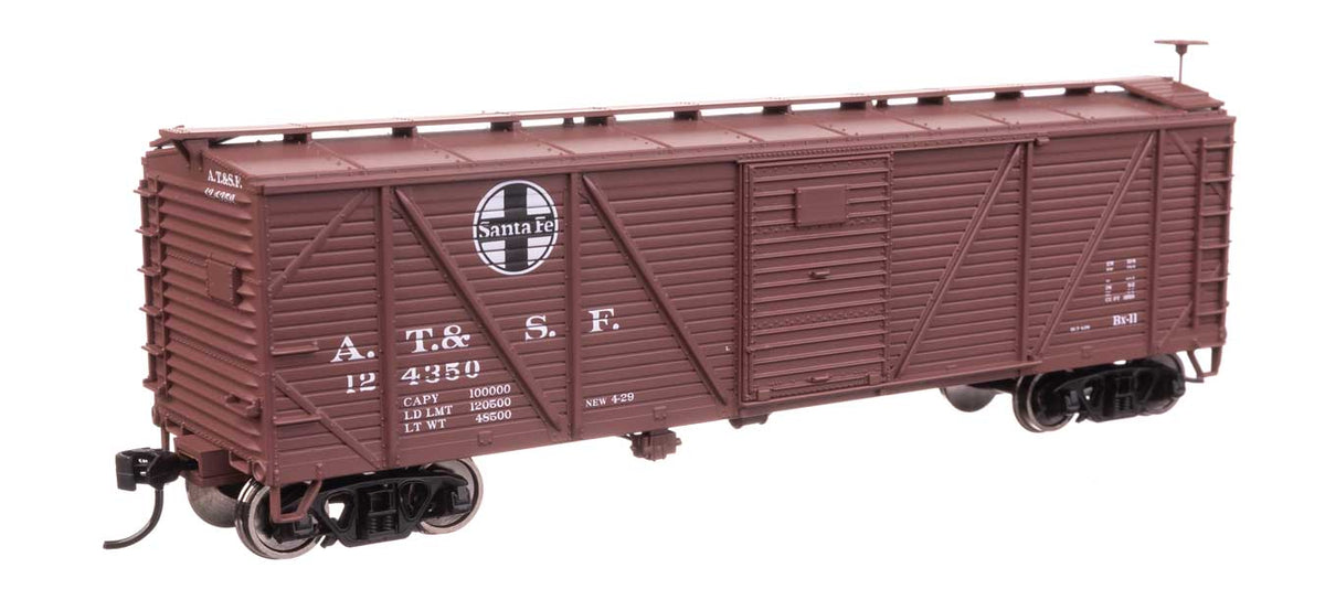 40' ARA Single Sheathed Boxcar - Ready to Run -- Santa Fe #124350-2