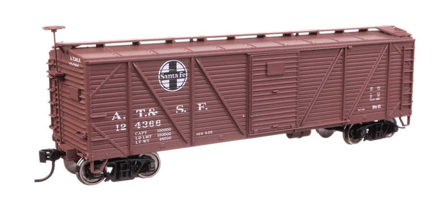 40' ARA Single Sheathed Boxcar - Ready to Run -- Santa Fe #124366-1