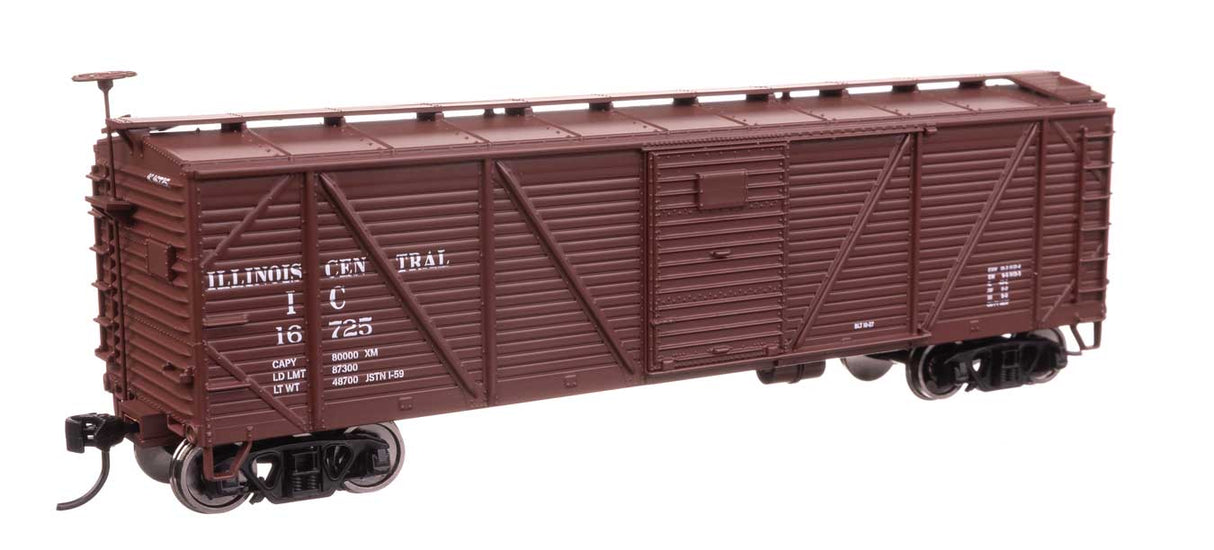 40' ARA Single Sheathed Boxcar - Ready to Run -- Illinois Central #16725-1