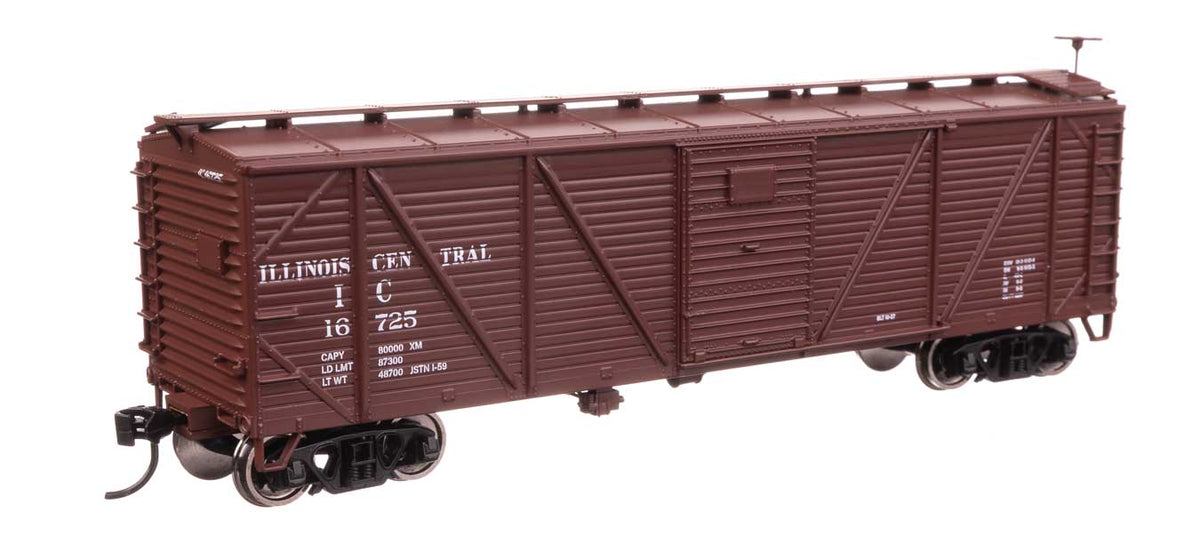40' ARA Single Sheathed Boxcar - Ready to Run -- Illinois Central #16725-2