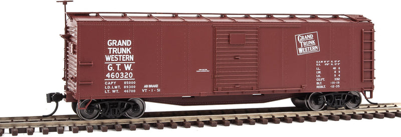 40' Rebuilt Steel Boxcar - Ready To Run -- Grand Trunk Western #460320 (Boxcar Red)-1