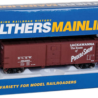 40' Rebuilt Steel Boxcar - Ready To Run -- Delaware, Lackawanna & Western #36390 (Boxcar Red, Phoebe Snow Slogan)