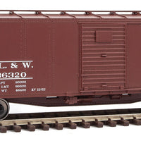 40' Rebuilt Steel Boxcar - Ready To Run -- Delaware, Lackawanna & Western #36320 (Boxcar Red, Phoebe Snow Slogan)