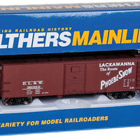 40' Rebuilt Steel Boxcar - Ready To Run -- Delaware, Lackawanna & Western #36320 (Boxcar Red, Phoebe Snow Slogan)