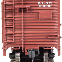 40' Rebuilt Steel Boxcar - Ready To Run -- Delaware, Lackawanna & Western #36388 (Boxcar Red, Phoebe Snow Slogan)