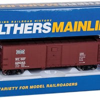 40' Rebuilt Steel Boxcar - Ready To Run -- St. Louis-San Francisco #128343 (Boxcar Red, black; Frisco Coonskin Logo)
