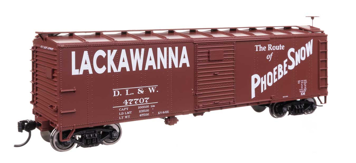 40' Steel Boxcar with Murphy Ends - Ready to Run -- Delaware, Lackawanna & Western #47805-2