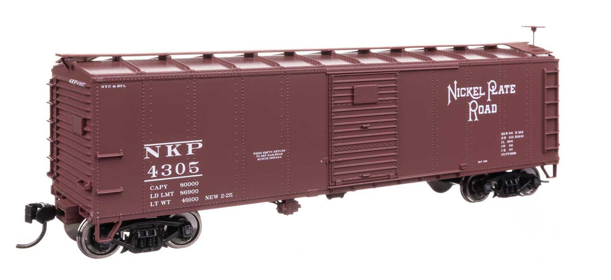 40' Steel Boxcar with Murphy Ends - Ready to Run -- Nickel Plate Road #4305-2