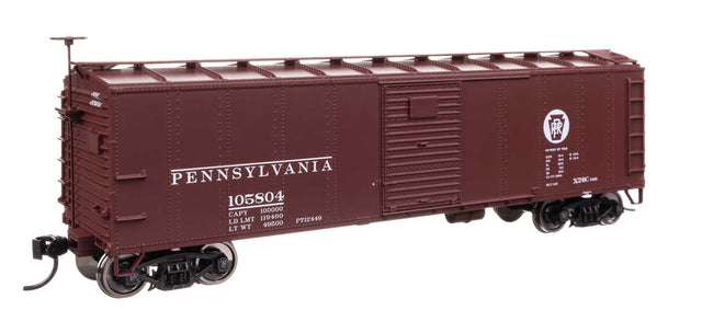 40' Steel Boxcar with Murphy Ends - Ready to Run -- Pennsylvania Railroad #105804-1