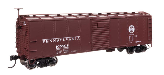 40' Steel Boxcar with Murphy Ends - Ready to Run -- Pennsylvania Railroad #105808-1