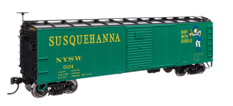 40' Steel Boxcar with Murphy Ends - Ready to Run -- New York, Susquehanna & Western #501-1