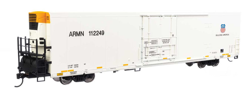 72' Modern Refrigerator Boxcar - Ready to Run -- Union Pacific(R) ARMN #112249 white, high reporting mark, shield & slogan-1