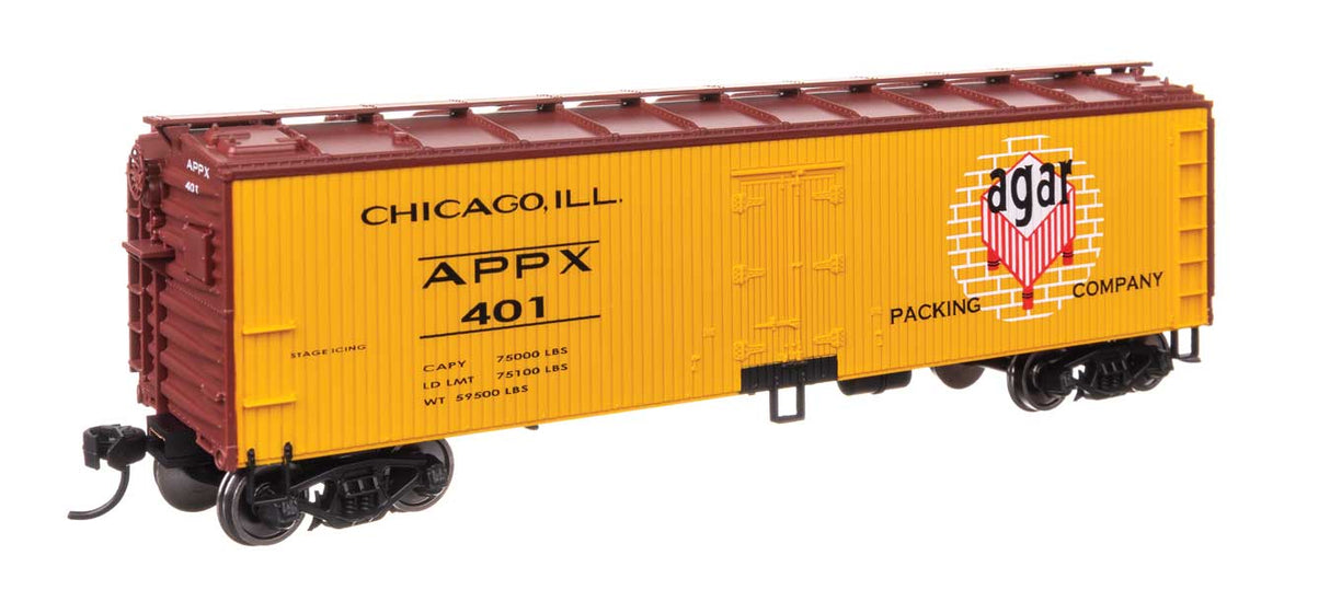 40' Wood Reefer with Steel ends - Ready to Run -- Agar APPX #401-1