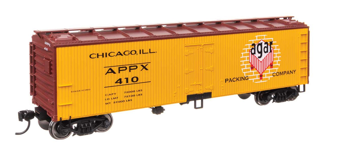 40' Wood Reefer with Steel ends - Ready to Run -- Agar APPX #410-2