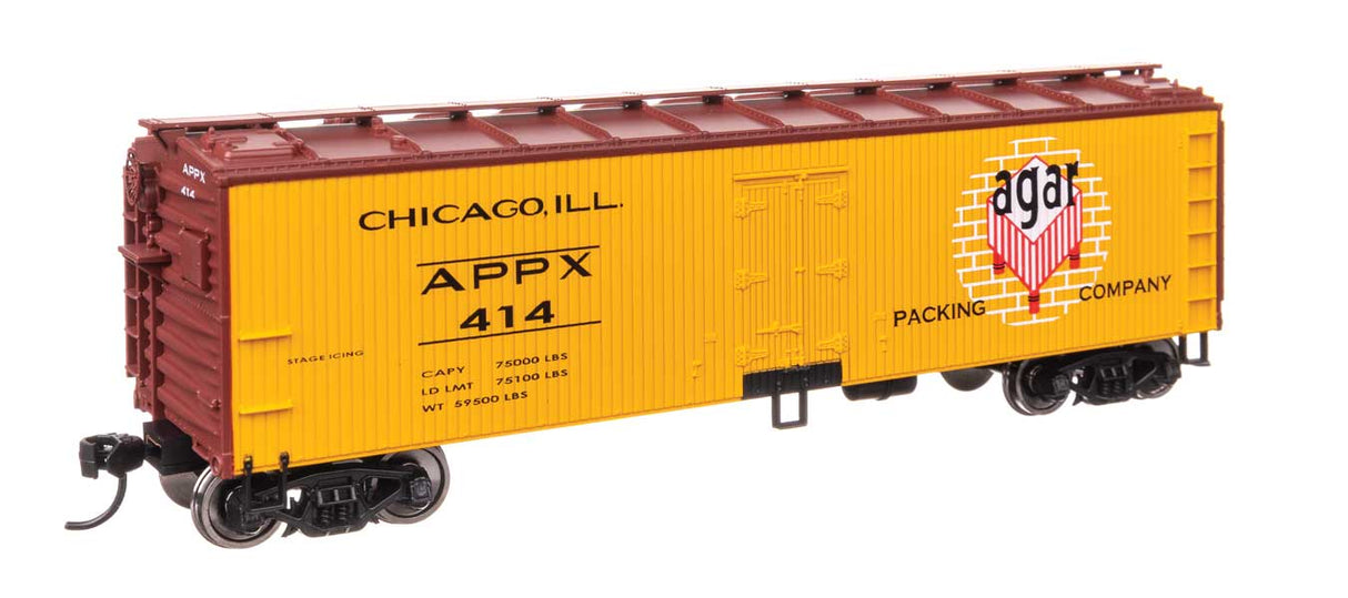 40' Wood Reefer with Steel ends - Ready to Run -- Agar APPX #414-1