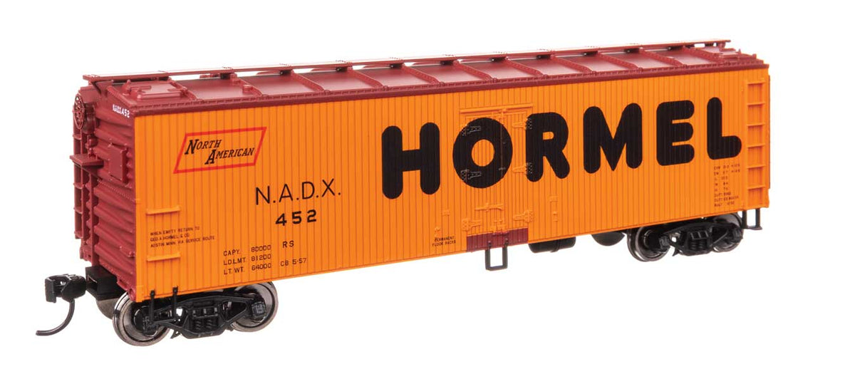 40' Wood Reefer with Steel ends - Ready to Run -- Hormel NADX #452-1