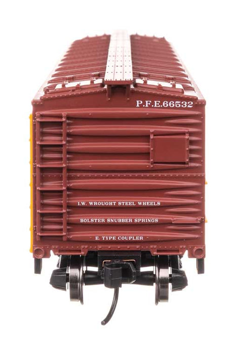 40' Wood Reefer with Steel ends - Ready to Run -- Pacific Fruit Express #66532-4