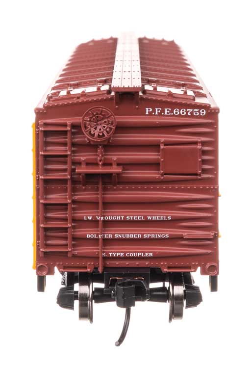 40' Wood Reefer with Steel ends - Ready to Run -- Pacific Fruit Express #66759-3