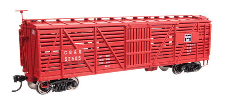 40' Wood Stock Car - Ready to Run -- Chicago, Burlington & Quincy #52505-1
