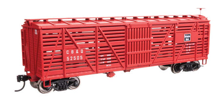 40' Wood Stock Car - Ready to Run -- Chicago, Burlington & Quincy #52505-2