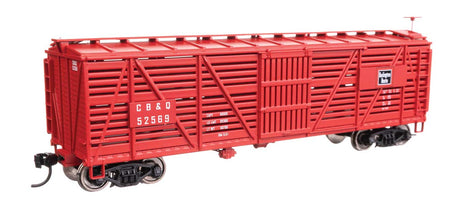 40' Wood Stock Car - Ready to Run -- Chicago, Burlington & Quincy #52569-2