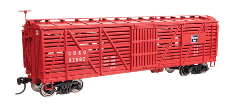 40' Wood Stock Car - Ready to Run -- Chicago, Burlington & Quincy #52582-1