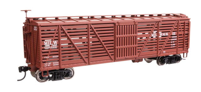 40' Wood Stock Car - Ready to Run -- Milwaukee Road #105010-1