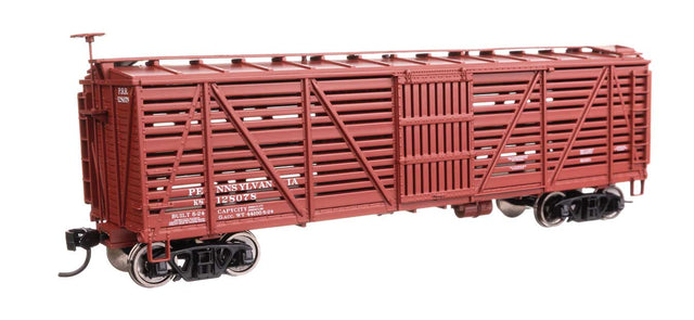 40' Wood Stock Car - Ready to Run -- Pennsylvania Railroad #128078-1