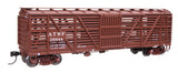 40' Wood Stock Car with Dreadnaught ends - Ready to Run -- Santa Fe #25844-2