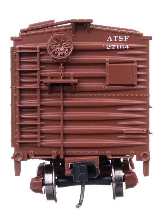 40' Wood Stock Car with Dreadnaught ends - Ready to Run -- Santa Fe #27164-3