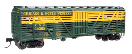 40' Wood Stock Car with Dreadnaught ends - Ready to Run -- Chicago & North Western #14305-2
