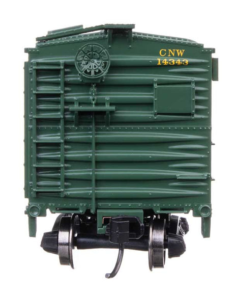 40' Wood Stock Car with Dreadnaught ends - Ready to Run -- Chicago & North Western #14343-3