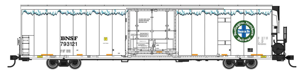 72' Modern Refrigerator Boxcar - Ready to Run -- BNSF #793121