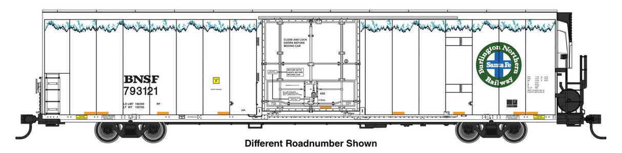 72' Modern Refrigerator Boxcar - Ready to Run -- BNSF #793207