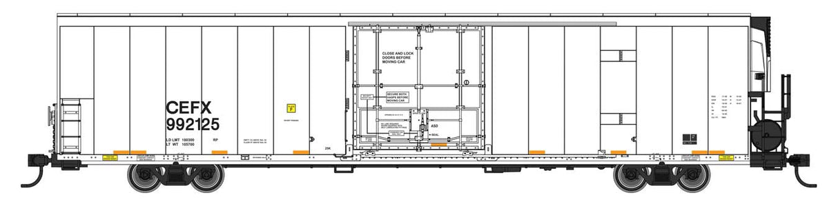 72' Modern Refrigerator Boxcar - Ready to Run -- CEFX #992125