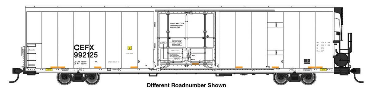 72' Modern Refrigerator Boxcar - Ready to Run -- CEFX #992142