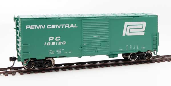 40' ACF Modernized Welded Boxcar w/8' Youngstown Door - Ready to Run -- Penn Central #138120-1