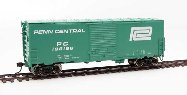 40' ACF Modernized Welded Boxcar w/8' Youngstown Door - Ready to Run -- Penn Central #138166-1