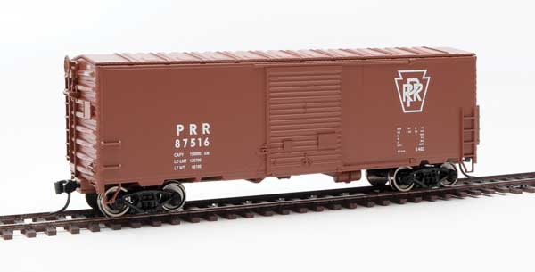 40' ACF Modernized Welded Boxcar w/8' Youngstown Door - Ready to Run -- Pennsylvania Railroad #87516-1
