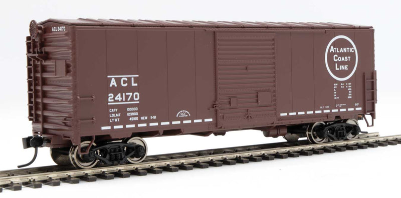 40' ACF Modernized Welded Boxcar w/8' Youngstown Door - Ready to Run -- Atlantic Coast Line #24170-1