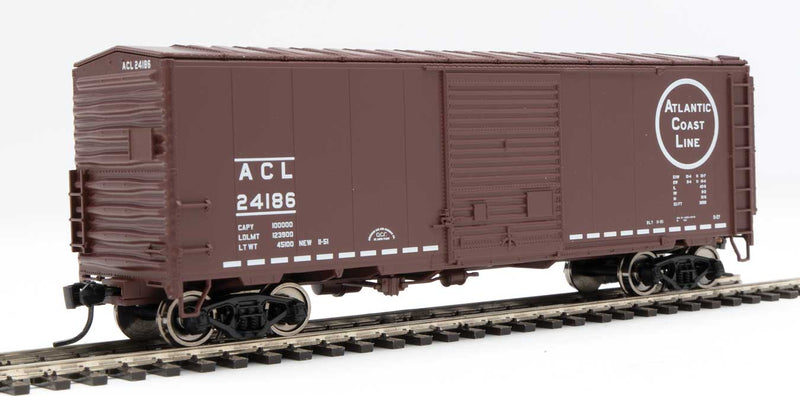 40' ACF Modernized Welded Boxcar w/8' Youngstown Door - Ready to Run -- Atlantic Coast Line #24186-1