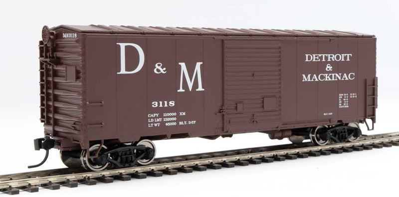 40' ACF Modernized Welded Boxcar w/8' Youngstown Door - Ready to Run -- Detroit & Mackinac #3118-1