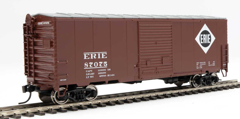 40' ACF Modernized Welded Boxcar w/8' Youngstown Door - Ready to Run -- Erie #87075-1