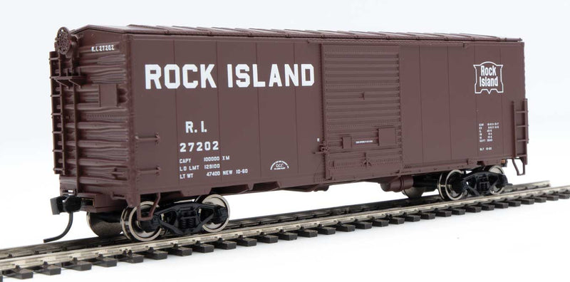 40' ACF Modernized Welded Boxcar w/8' Youngstown Door - Ready to Run -- Rock Island #27202-1