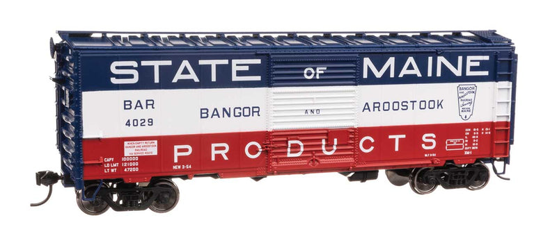 40' ACF Welded Boxcar w/8' Youngstown Door - Ready to Run -- Bangor & Aroostook #4029