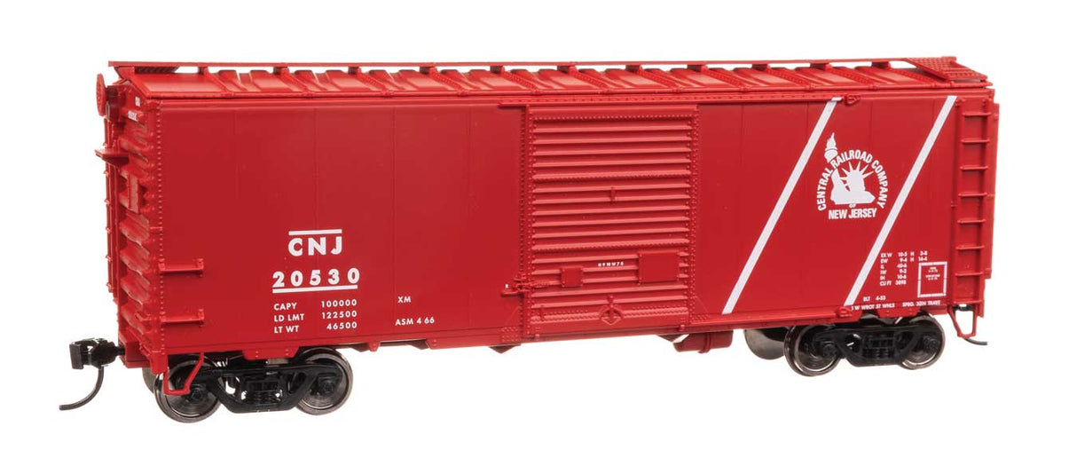 40' ACF Welded Boxcar w/8' Youngstown Door - Ready to Run -- Central of New Jersey #20530