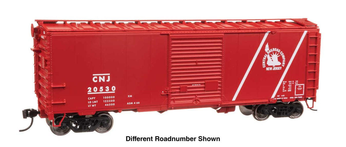 40' ACF Welded Boxcar w/8' Youngstown Door - Ready to Run -- Central of New Jersey #20918