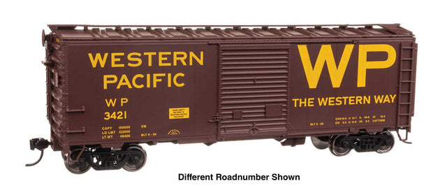 40' ACF Welded Boxcar w/8' Youngstown Door - Ready to Run -- Western Pacific(TM) #3422