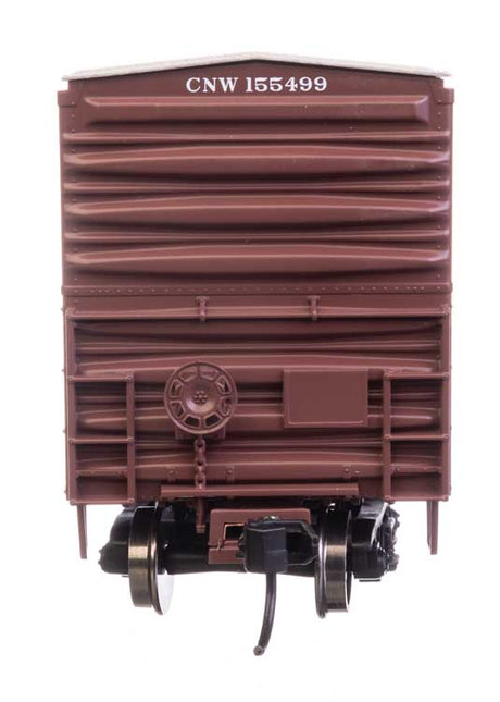 50' ACF Exterior Post Dreadnaught End Plate B Boxcar - Ready to Run -- Chicago & North Western(TM) #155499-3