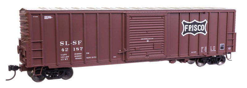 50' ACF Exterior Post Dreadnaught End Plate B Boxcar - Ready to Run -- St. Louis - San Francisco - Frisco #42187-1